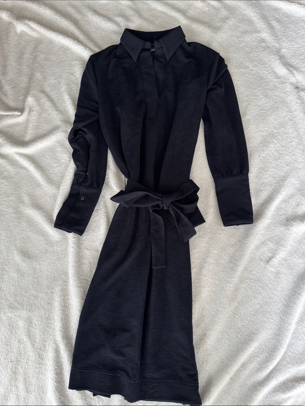 Club Monaco Midi Shirt Dress with Self-Tie Waist